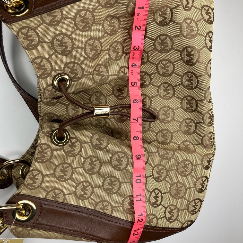 Nwt Michael Kors Signature Mk Canvas Satchel - image 6